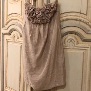 Yvonne LaFleur silk strapless cocktail dress